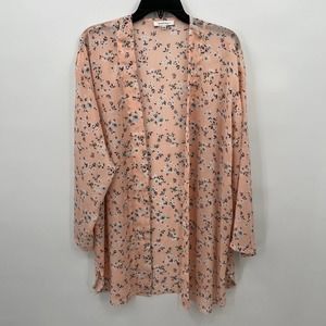 Orchid Haze Women's 2Pc Sheer Top/Shorts Set Blush Pink Size Large